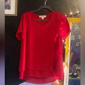 Michael kors Red blouse women size S great condition